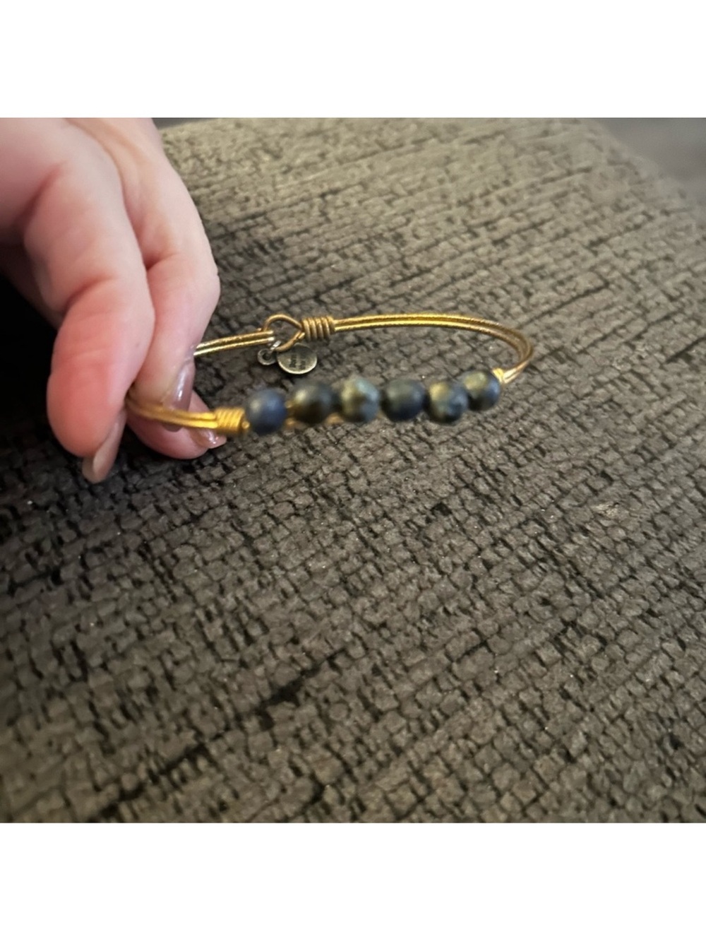 Luca + Danni Elegant Gold and Blue Beaded Bracelet